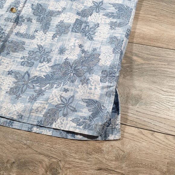 Two Paddles Men Short Short Sleeve Hawaiian Vacation Blue Beach Boho Casual - Picture 3 of 9